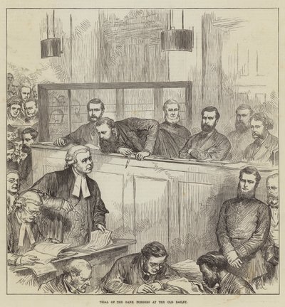 Trial of the Bank Forgers at the Old Bailey by Arthur Hopkins
