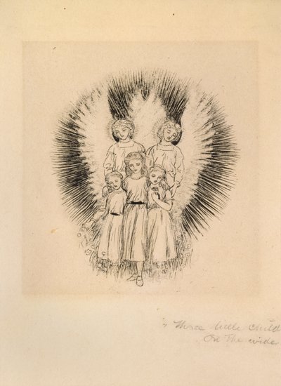 Three Little Children on the Wide Wide Earth, Late 19th Century by Arthur Hughes