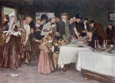 The people of Prussia donating their possessions to help fund a new war against Napoleon by Arthur Kampf
