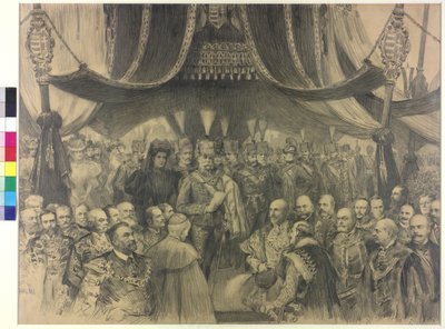 Initiation of the Millennium Exhibition in Budapest by Emperor Franz Joseph by Arthur Lajos Halmi