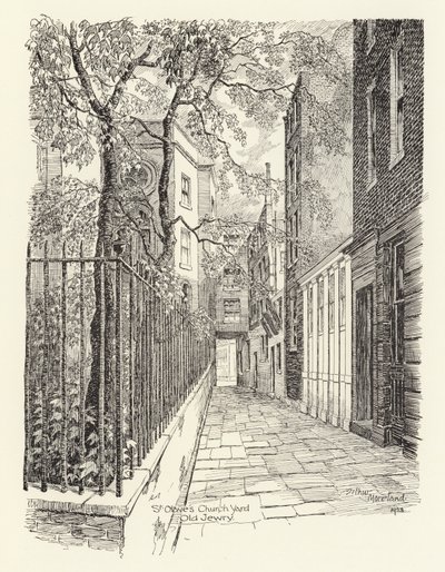 St Olave’s Church Yard, Old Jewry by Arthur Moreland