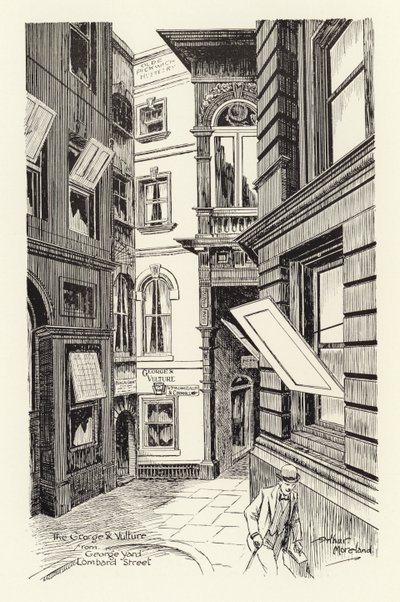 The George & Vulture from George Yard, Lombard Street by Arthur Moreland