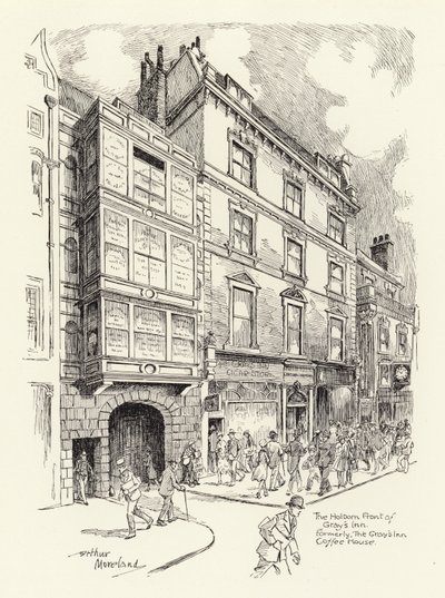 The Holborn Front of Gray’s Inn, formerly The Gray’s Inn Coffee House by Arthur Moreland