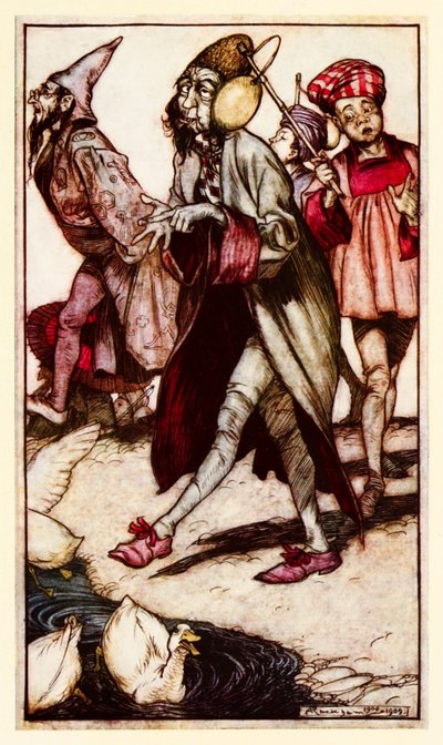 A Laputian gentleman taking a walk from Part III: A Voyage to Laputa etc in Gulliver