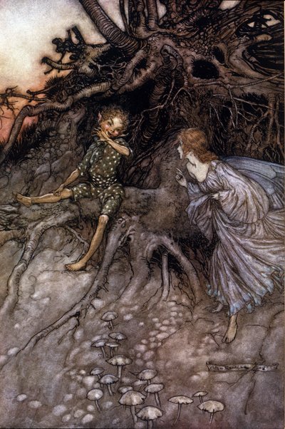 Act II, Scene I Puck & a fairy; Puck admits that he is 