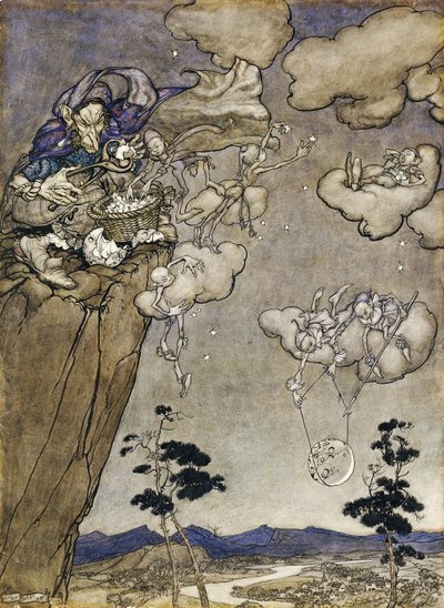 An Illustration to Rip van Winkle: "They Were Ruled by an Old Squaw Spirit", 1904 by Arthur Rackham