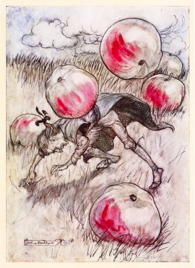 Apples came tumbling about my ears from Part II: A Voyage to Brobdingnag in Gulliver