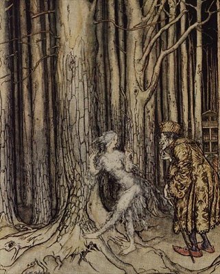 At Last She Met the Bridegroom Who Was Coming Slowly Back by Arthur Rackham