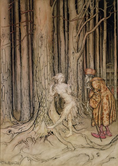 At Last She Met the Bridegroom Who Was Slowly Coming Back, Illustration for Fitcher
