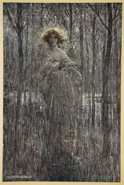 Fair Helena, who more engilds the night Than all you fiery oes and eyes of light, illustration from 