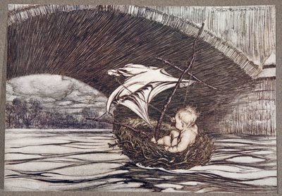 He passed under the bridge and came within full sight of the delectable Gardens, from Peter Pan in Kensington Gardens by J.M. Barrie, pub. 1906 by Arthur Rackham