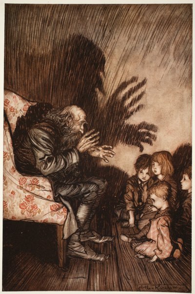 He preferred making friends among the rising generation, with whom he soon grew into great favour., from Rip Van Winkle by Washington Irving, pub. 1910 by Arthur Rackham