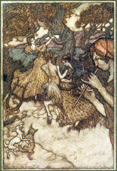 If Orpheus First Produced the Waltz, from The Ingoldsby Legends, pub. 1907 by Arthur Rackham