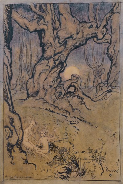 Moonlight Fairies in a Wood by Arthur Rackham