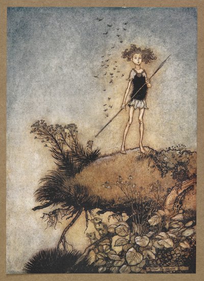 One aloof stand sentinel. Oberon. A scene from 