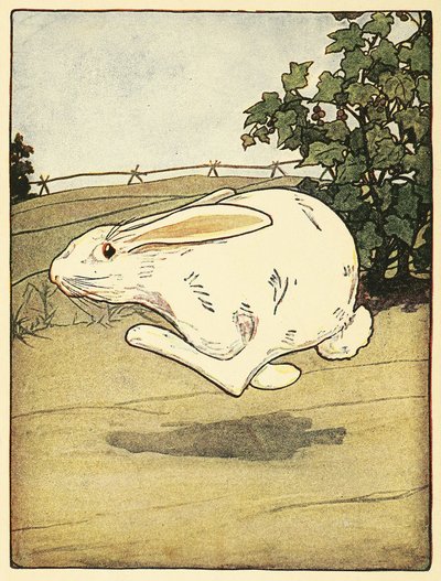 Peter never stopped running (from The Tale of Peter Rabbit, pub. 1916) by Arthur Rackham