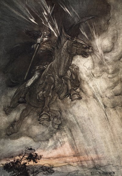 Raging, Wotan Rides to the Rock! Like a Storm-wind He Comes! (frontispiece to 