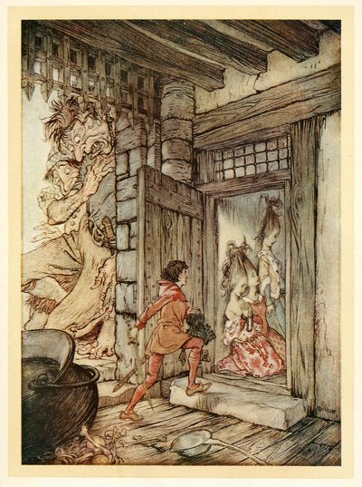 Taking the Keys of the Castle, Jack Unlocked All the Doors, from English Fairy Tales by Arthur Rackham