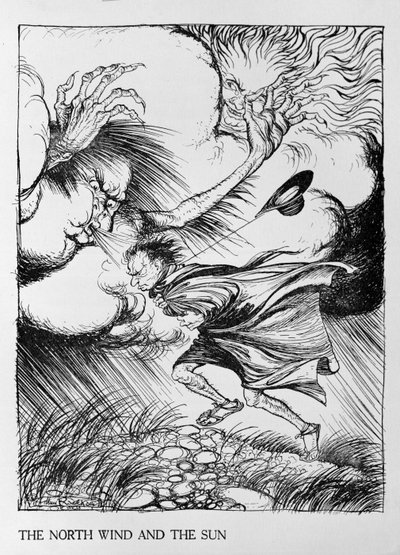 The North Wind and the Sun, illustration from 
