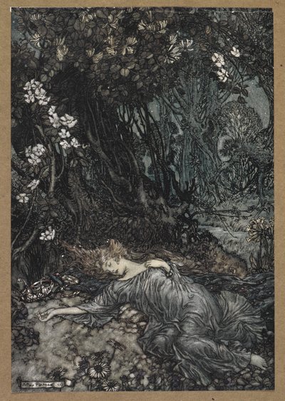 Titania lying asleep. A scene from 