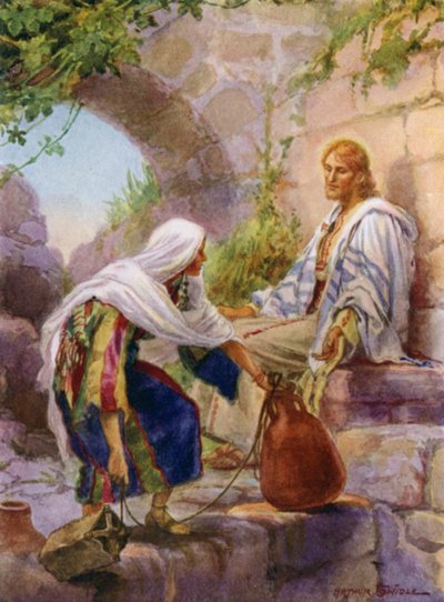 The woman of Samaria at the well by Arthur Twidle