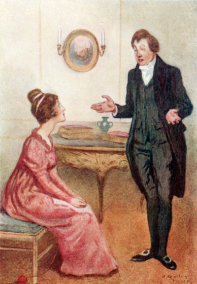 Illustration for Pride and Prejudice by Jane Austen by Arthur Wallis Mills