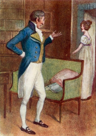 Illustration for Pride and Prejudice by Jane Austen by Arthur Wallis Mills