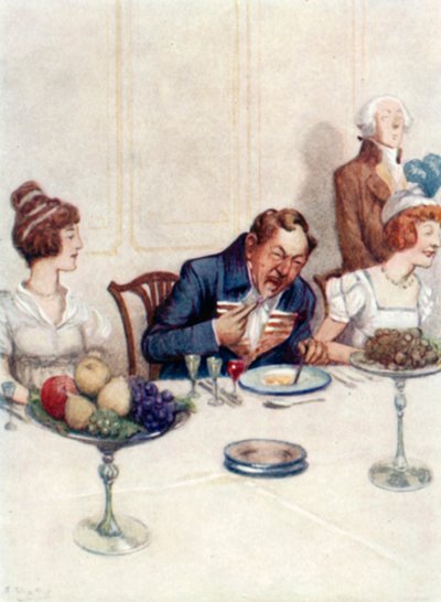 Illustration for Pride and Prejudice by Jane Austen by Arthur Wallis Mills