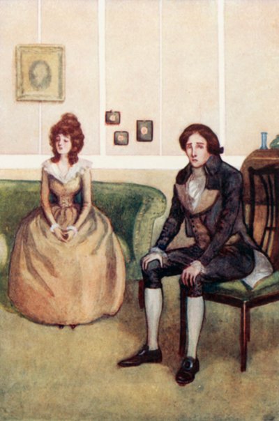 Illustration for Sense and Sensibility by Jane Austen by Arthur Wallis Mills