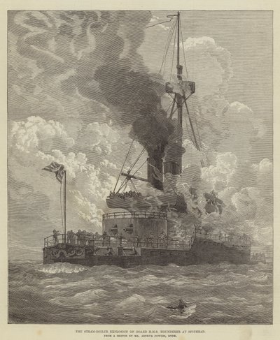 The Steam-Boiler Explosion on Board HMS Thunderer at Spithead by Arthur Wellington Fowles