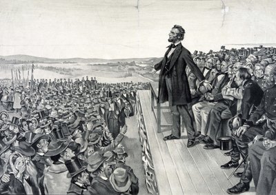 Abraham Lincoln Making His Famous Address on 19th November 1863 by Artist Unknown
