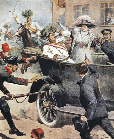 Arch Duke Franz Ferdinand and his wife by Artist Unknown