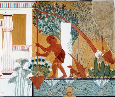 Art Egypt: A Shadouf at the Well, Facsimile from the Tomb of Ipuy in Thebes by Artist Unknown