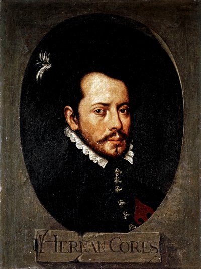 Cortes Hernan (1485-1547). Spanish Conqueror of Mexico by Artist Unknown