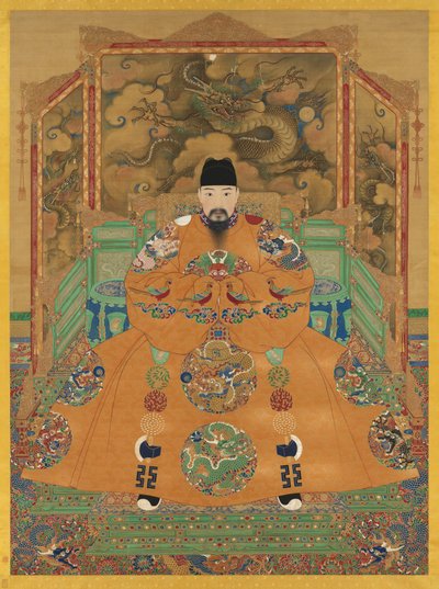 Court Portrait of the Hongzhi Emperor (r. 1488–1505) by Artist Unknown