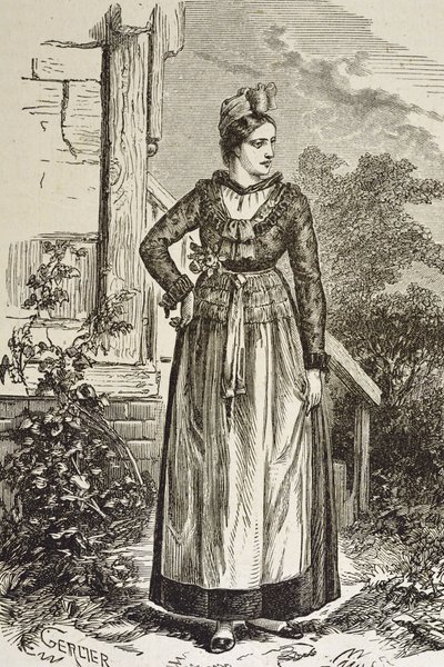 Germany (C19th). Society (1879). Alsace. Women in the Region. Right Now, Alsace Was Held by the German Reichstag (1871-1918). Engraving. Private Collection by Artist Unknown