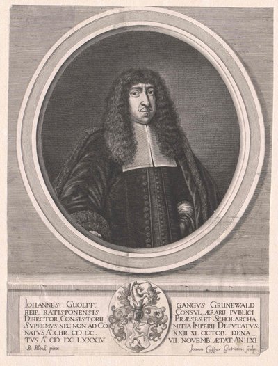 Johann Wolfgang Gruenewald (print) by Artist Unknown