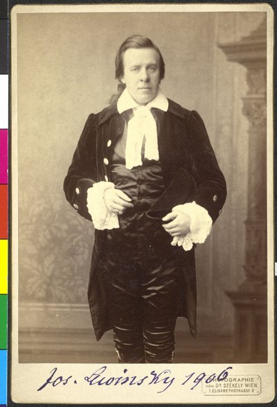 Joseph Lewinsky in "Pitt und Fox" by Rudolf of Gottschall by Artist Unknown