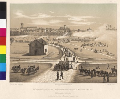 K. k. troops of the II army exiting by Artist Unknown