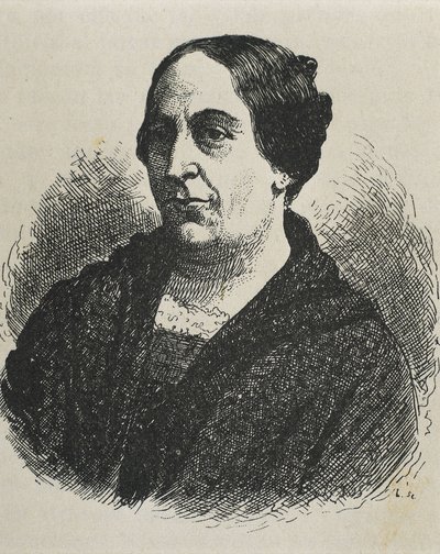 Mercedes Marin del Solar (1804-1866), Writer of Chile (Engraving) by Artist Unknown