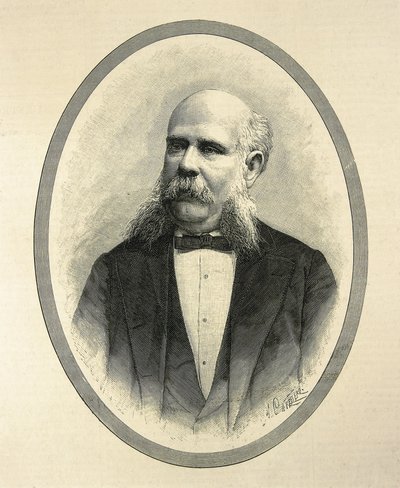 Francesc de Paula Rius i Taulet, Spanish Lawyer and Politician. Mayor of Barcelona and Promoter of the 1888 Barcelona Universal Exposition. Portrait published in 
