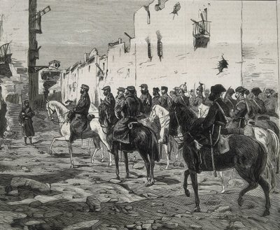 Spain. The First Republic (1873-1874). Canton of Cartagena. General Jose Lopez Dominguez in Cartagena after the capitulation of the cantonalists. Image published in 