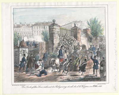 The Lerchenfelder Line During the Besiegement by the K. K. Troops in October 1848 by Artist Unknown