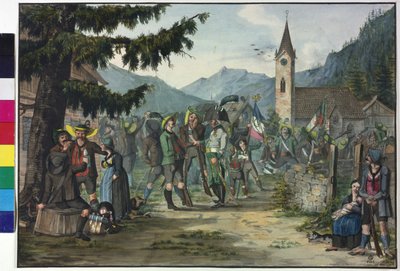 The Conquering Return of the Peasants After Fighting the French by Artist Unknown