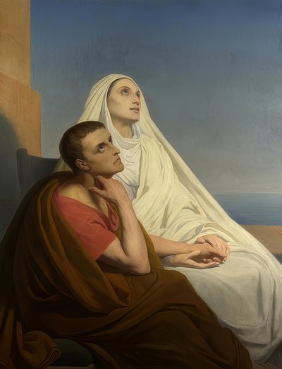 Saint Augustine with his Mother Monica of Tagaste. 1854 by Ary Scheffer