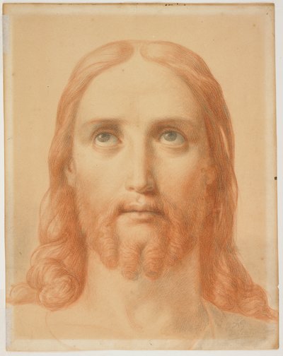 Study for Christus Consolator (recto); Study of a Female Head in Profile (verso) by Ary Scheffer