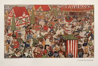 The Land of Toys, Illustration from Pinocchio by Attilio Mussino