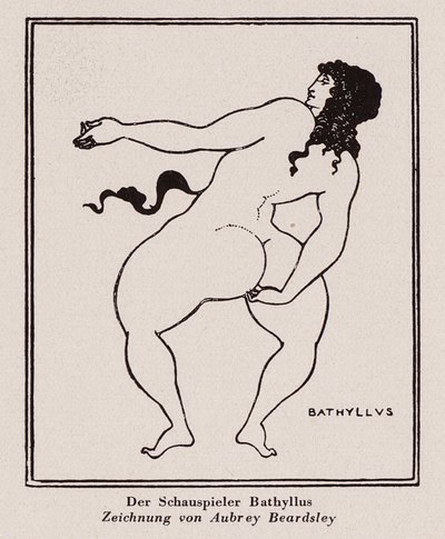 Bathyllus, Roman dancer and performer of pantomimus by Aubrey (after) Beardsley