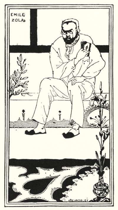 Portrait of Emile Zola by Aubrey (after) Beardsley