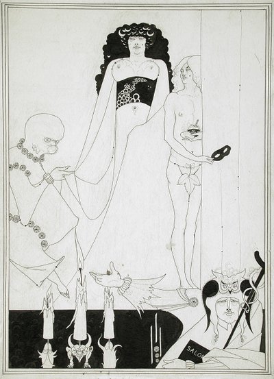 Enter Herodias (Illustration for Salome by Oscar Wilde) by Aubrey Beardsley